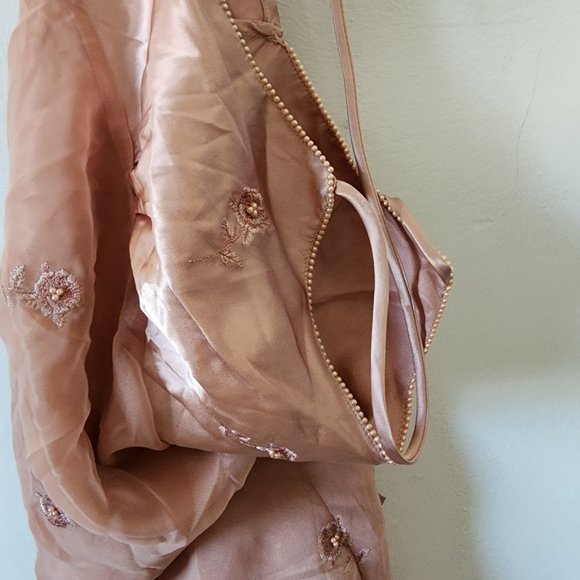 Valarie Stevens Pink Beaded Slip Y2K Small - Picture 7 of 8